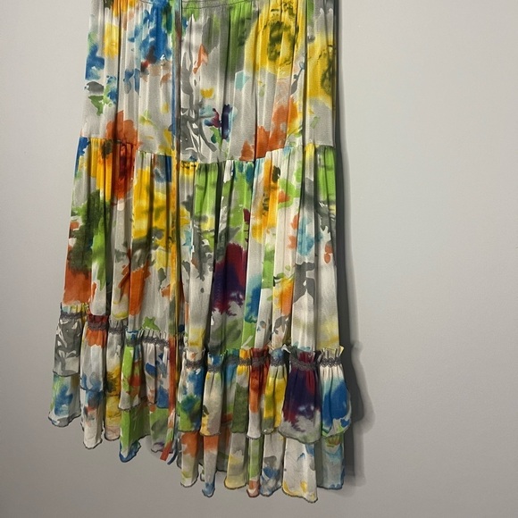 Venezia-Milano Strapless Smocked Stretchy Dress Mini Knee Length Large - Picture 3 of 6